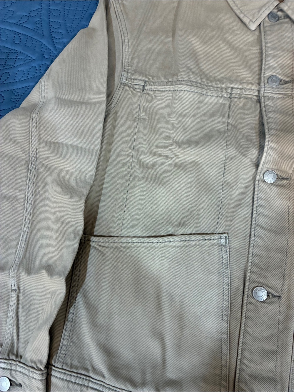 GAP Men's Canvas Shirt Jacket in Beige Size large 2026 collection NWT - Picture 4 of 15